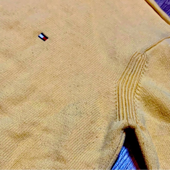 Yellow Tommy Hilfigure Crewneck Sweater SZ XL - Picture 6 of 8